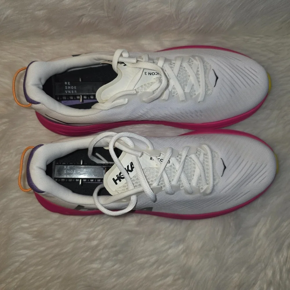 HOKA Rincon 3 Running Shoes Women's 9.5 B Blanc De Blanc Eggnog 1119396 - Picture 6 of 8